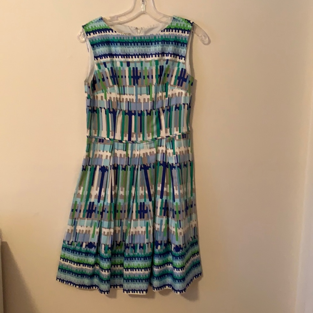 Blue and green dress